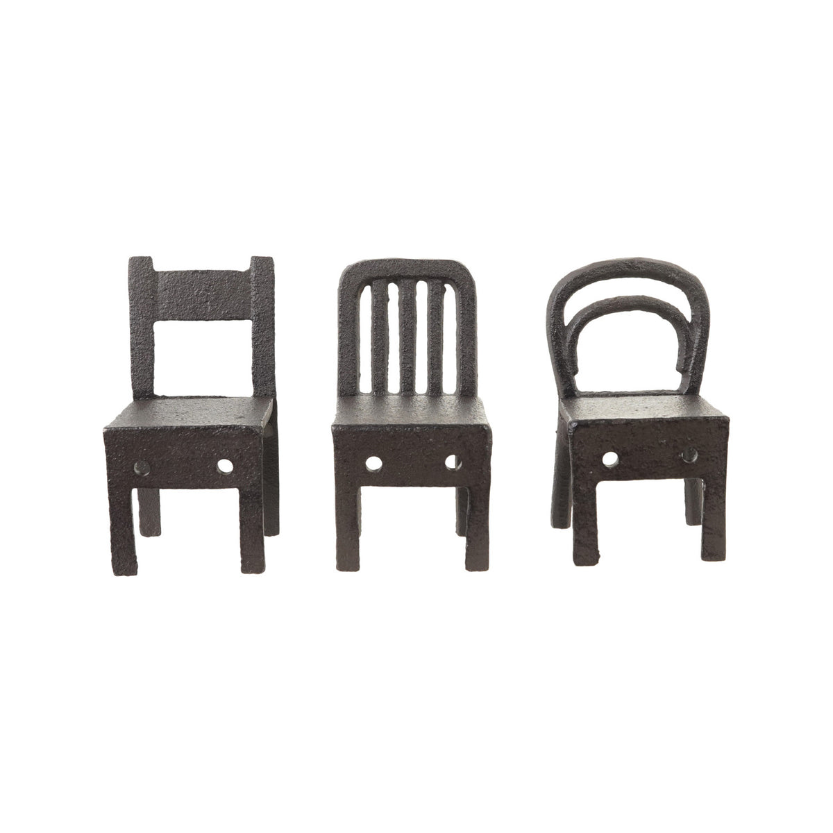 Cast Iron Chair Shaped Wall Hook, Black
