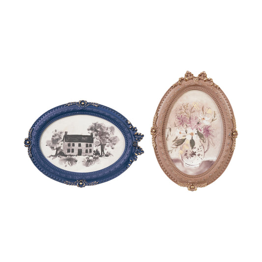 Pewter Framed Glass Decor/Photo Frame - 2 Colors
