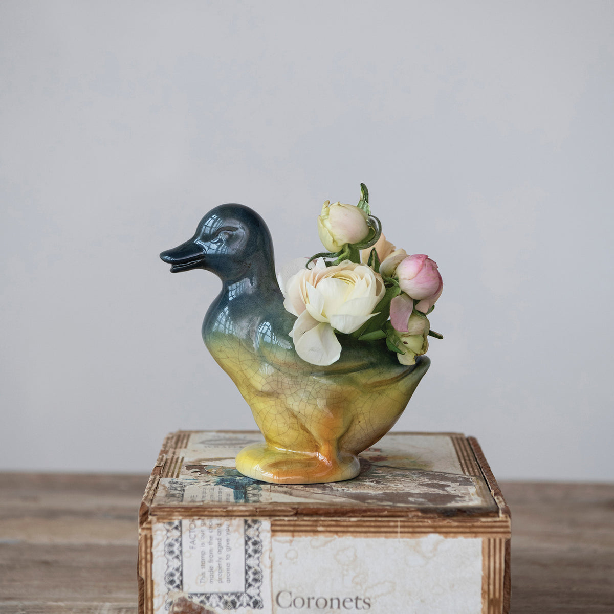 Hand-Painted Vintage Reproduction Planter/Vase