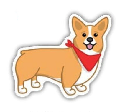Corgi With Bandana Sticker