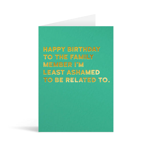 Ashamed Card