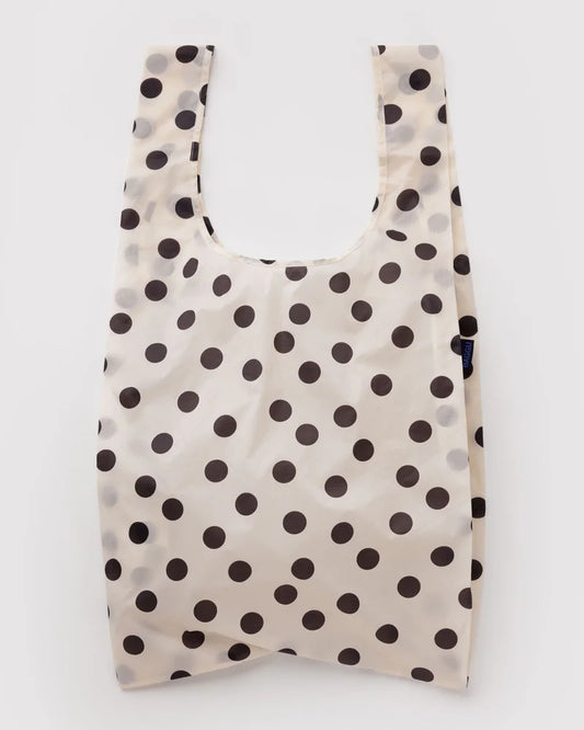 Big Baggu - Cream and Black Polka Dot