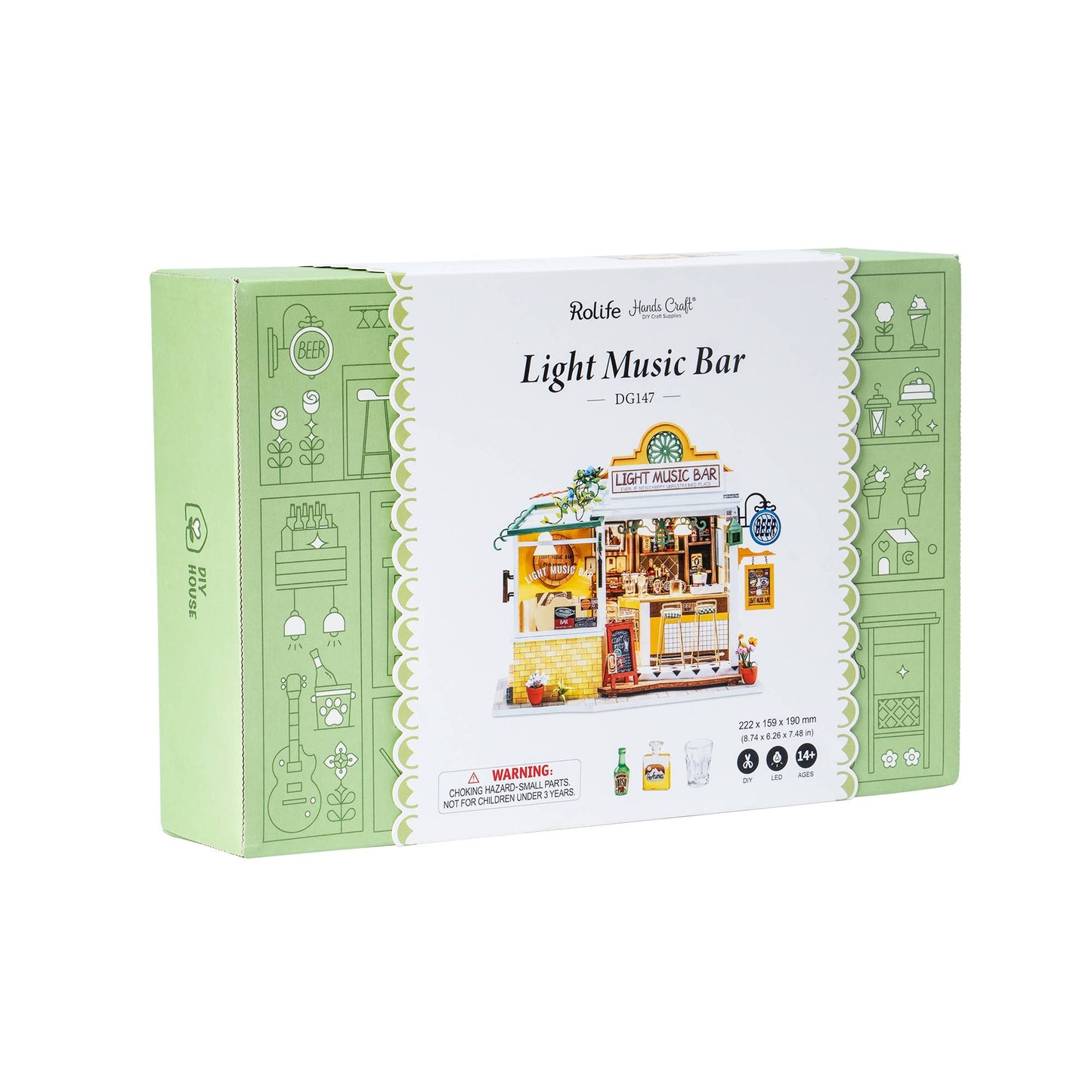 DIY Miniature Model Kit: Light Music Bar