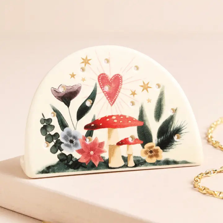 Floral Heart Earring Holder