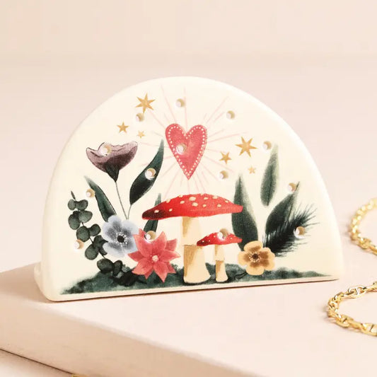 Floral Heart Earring Holder