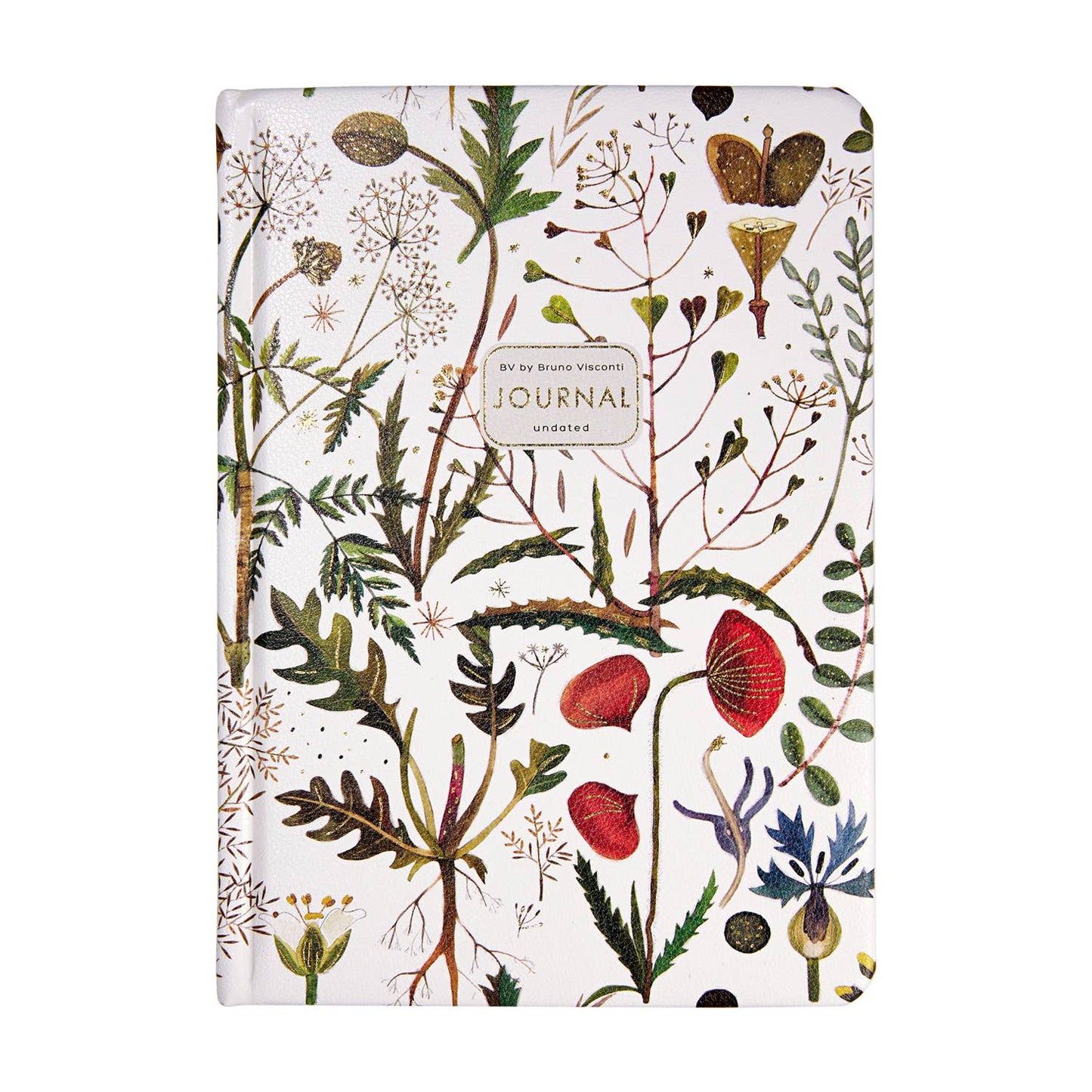 A5 Vegan Leather Hardcover Daily Planner | Greens and Flowers