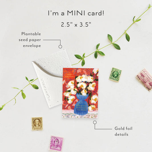 Abundance Sprout - Birthday Mini Greet 2.5 x 3.5