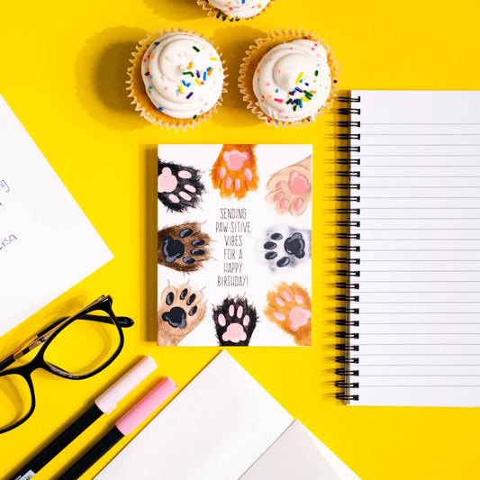 Sending Paw-Sitive Vibes For A Happy Birthday- Greeting Card