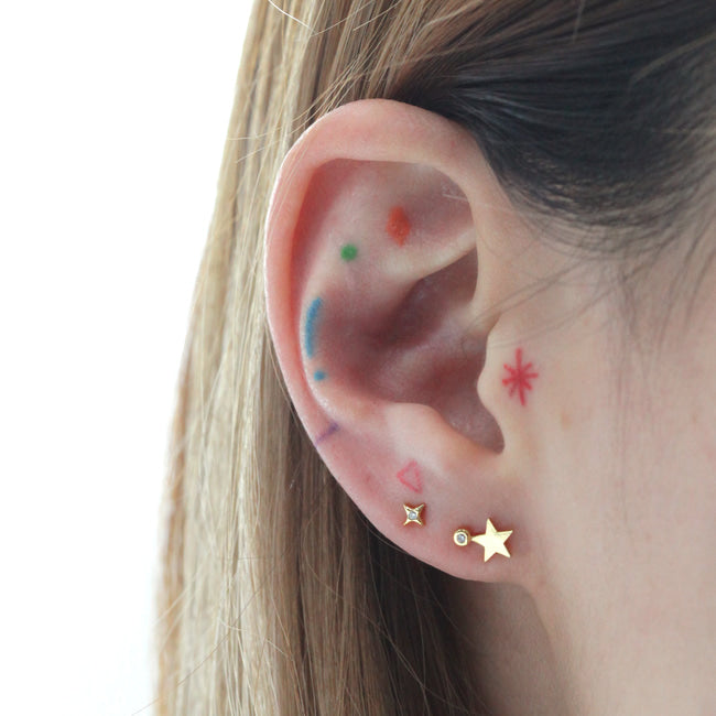 Tiny Pulsar Screw Back Earring