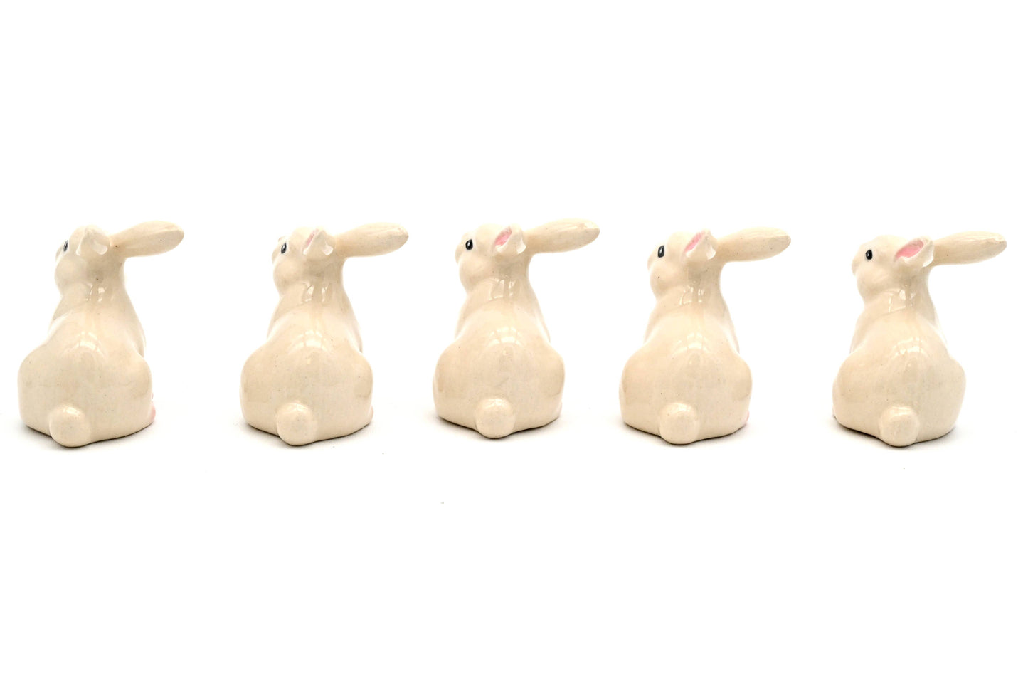 Miniature Ceramic Tiny Small White Rabbits | Individual