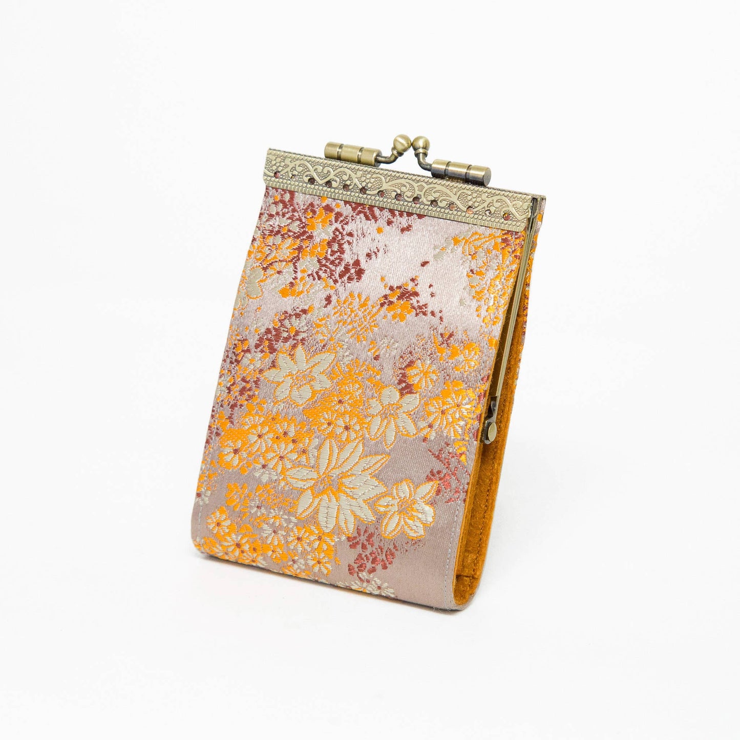 Brocade Small Floral Pattern Card Holder with RFID