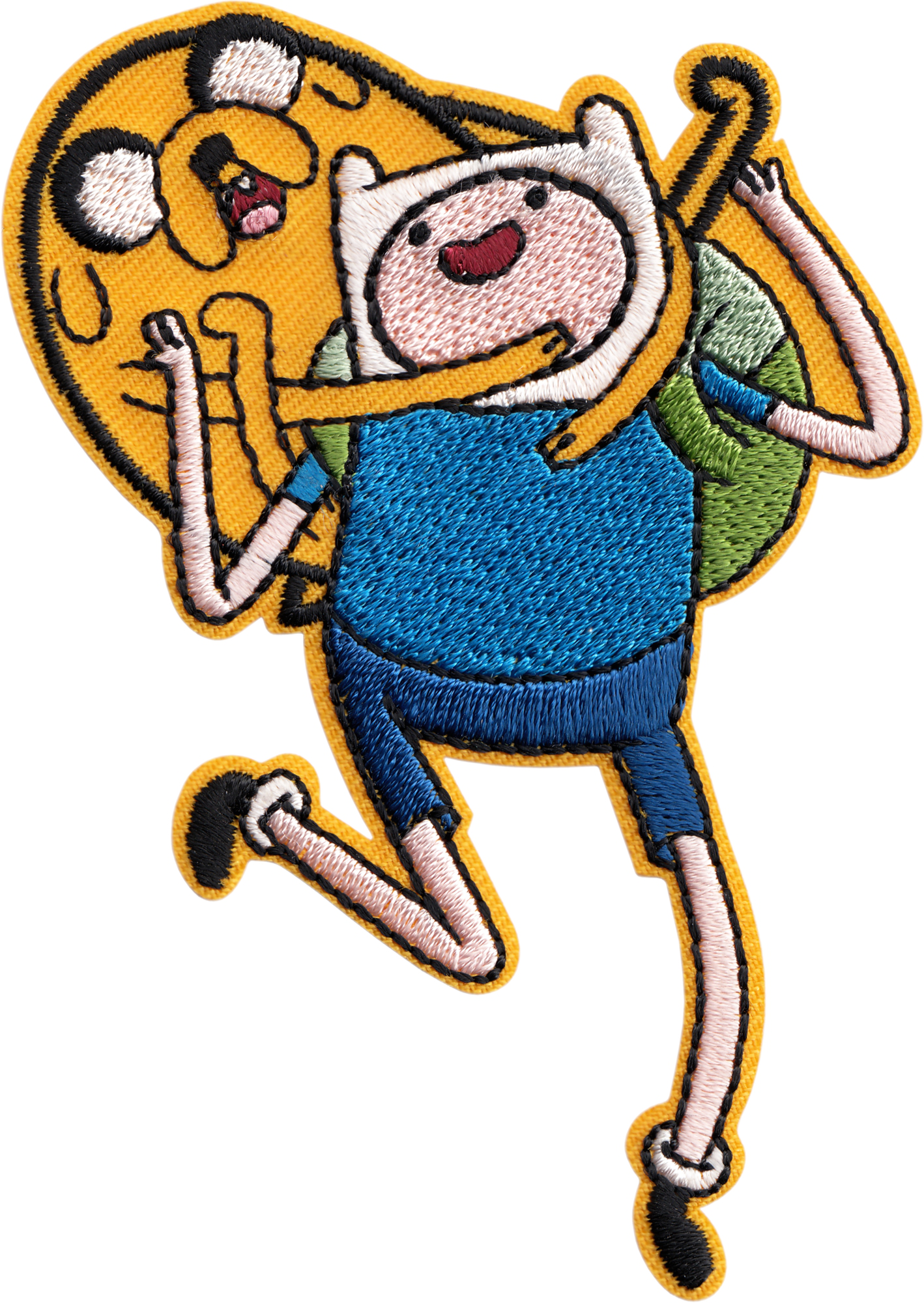 Patch - Adventure Time - Jake Riding Piggyback On Finn