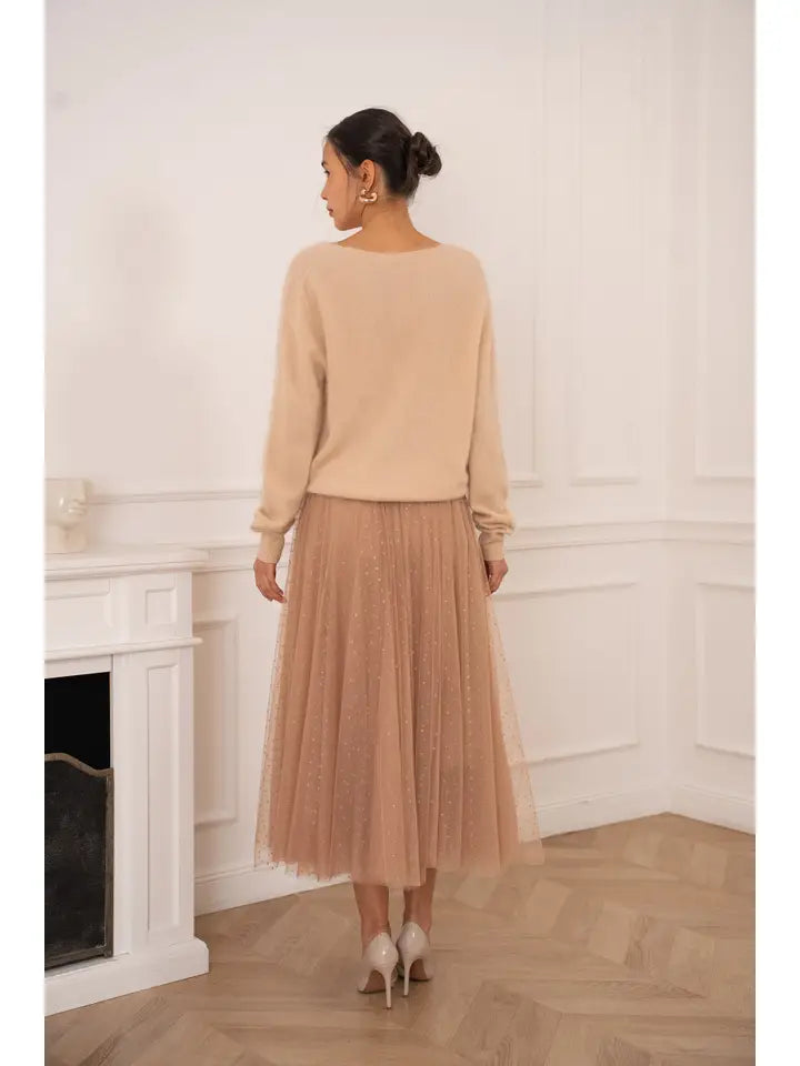 Aria Tulle Skirt with Glitter Polka Dots