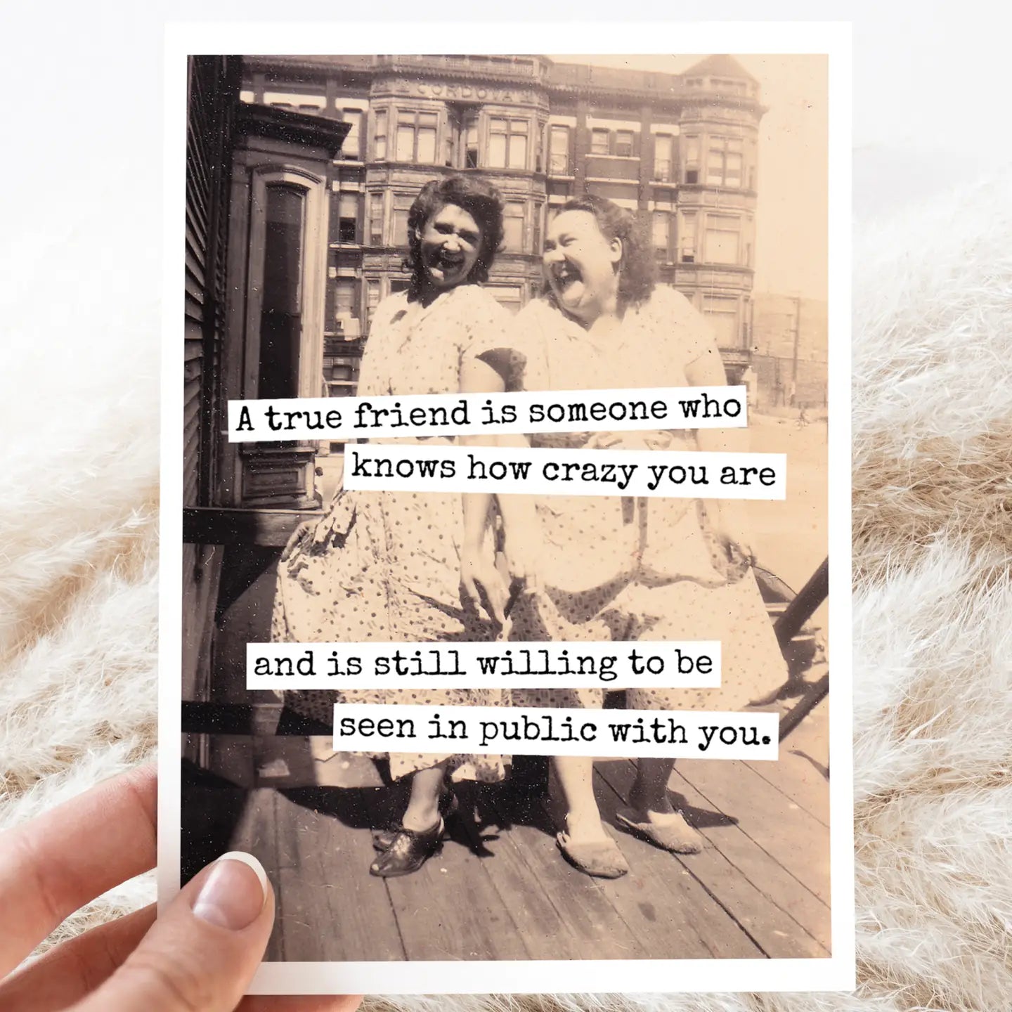 A True Friend Is Someone Who Knows | Vintage Birthday Card