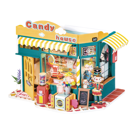 DIY Miniature Model Kit: Rainbow Candy House