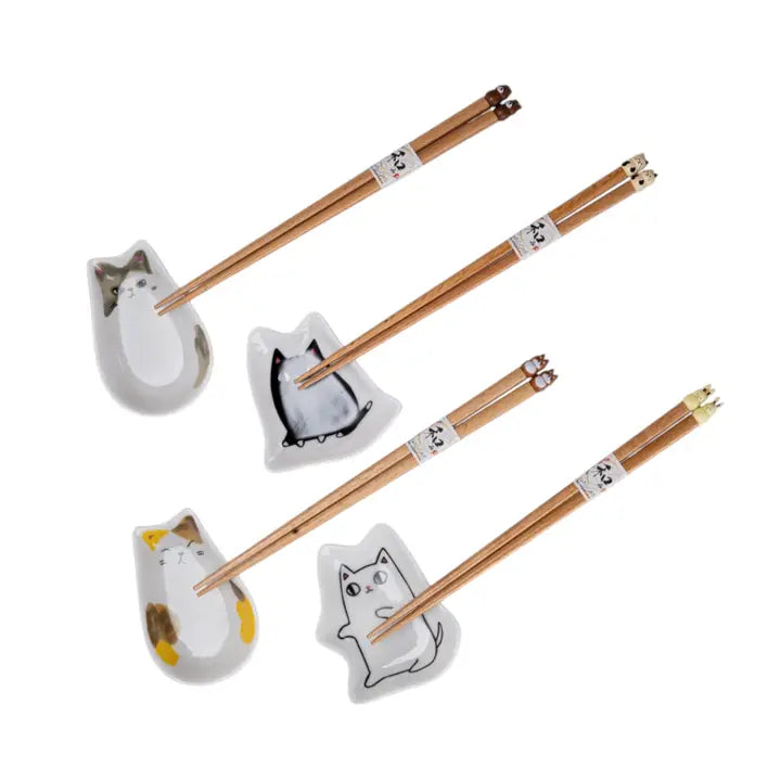Cute Cats Wooden Chopsticks