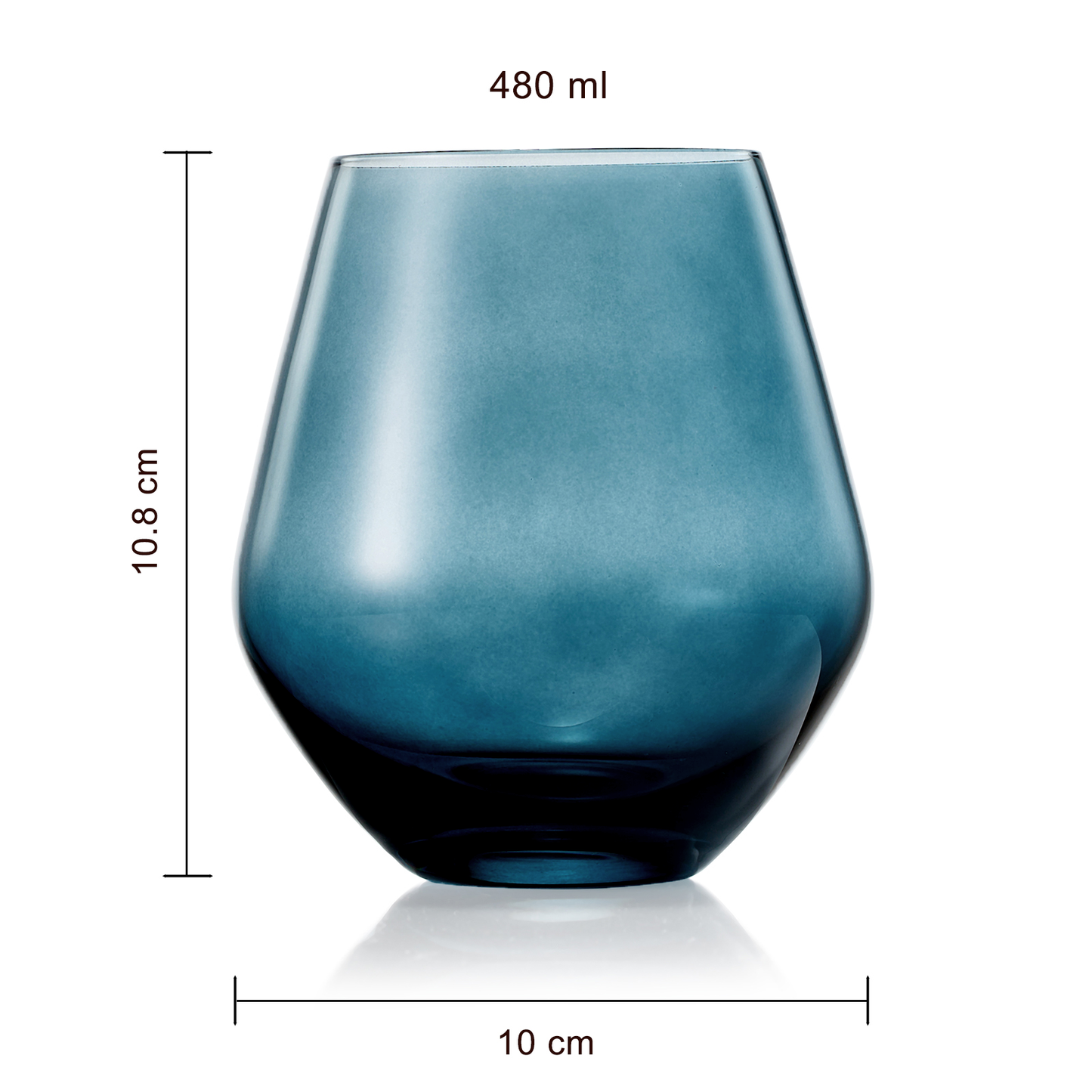 Stemless Crystal Wine Glasses | Pastel | 16.2 oz