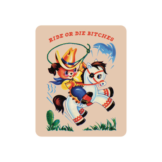 Ride or Die Bitches Cowboy Cactus High Quality Vinyl Sticker
