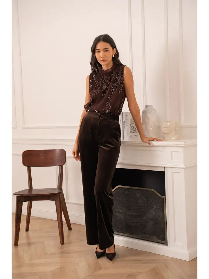 Sequin Sleeveless Shirt