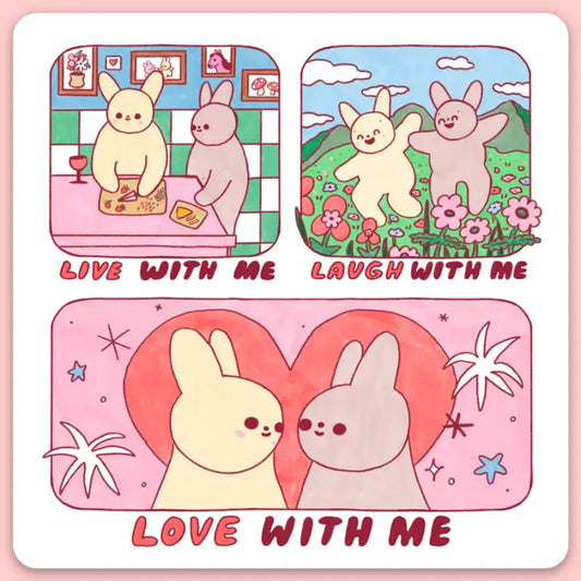 Live Laugh Love With Me Vinyl Sticker