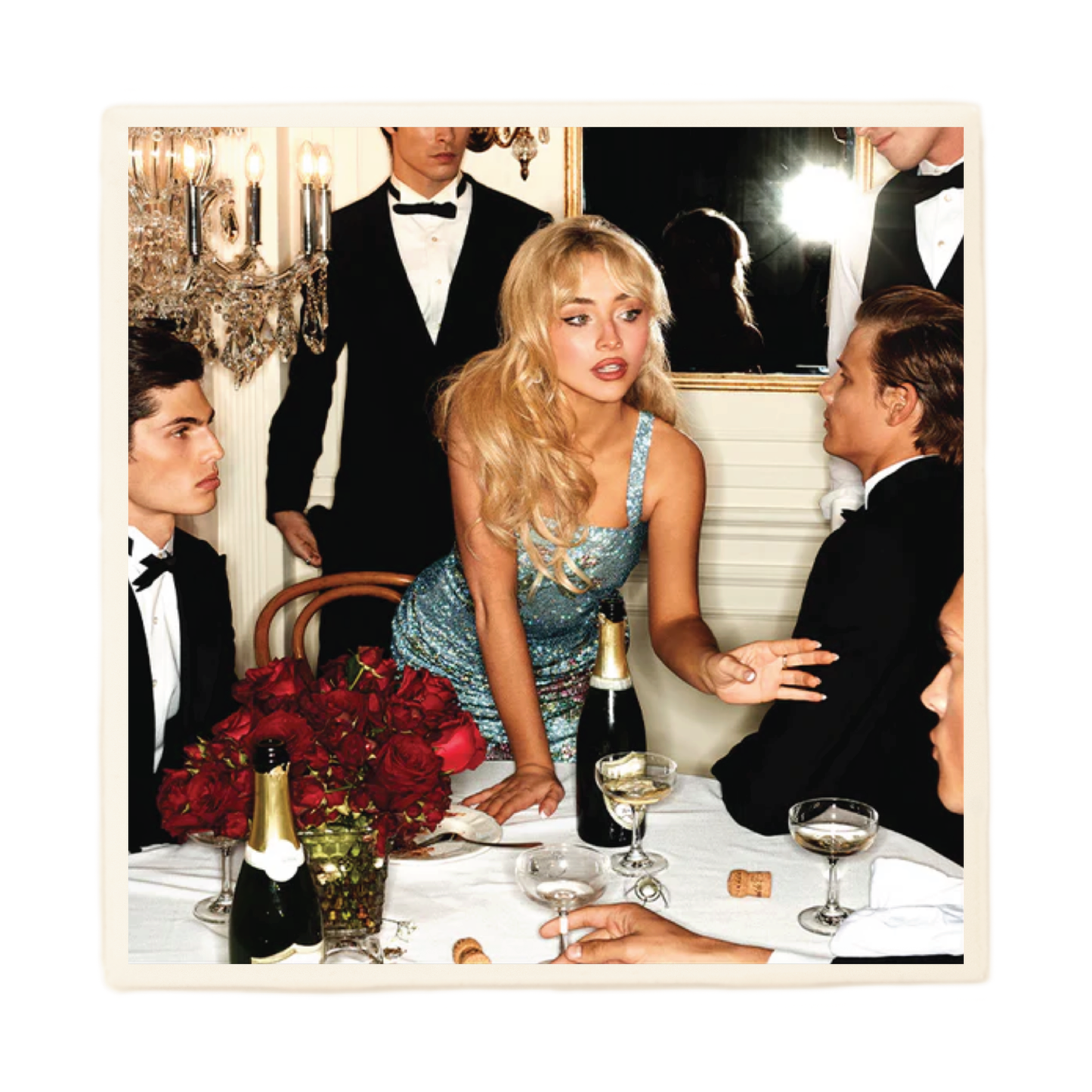 Sabrina Man's Best Friend Alt Cover Dinner Album Coaster