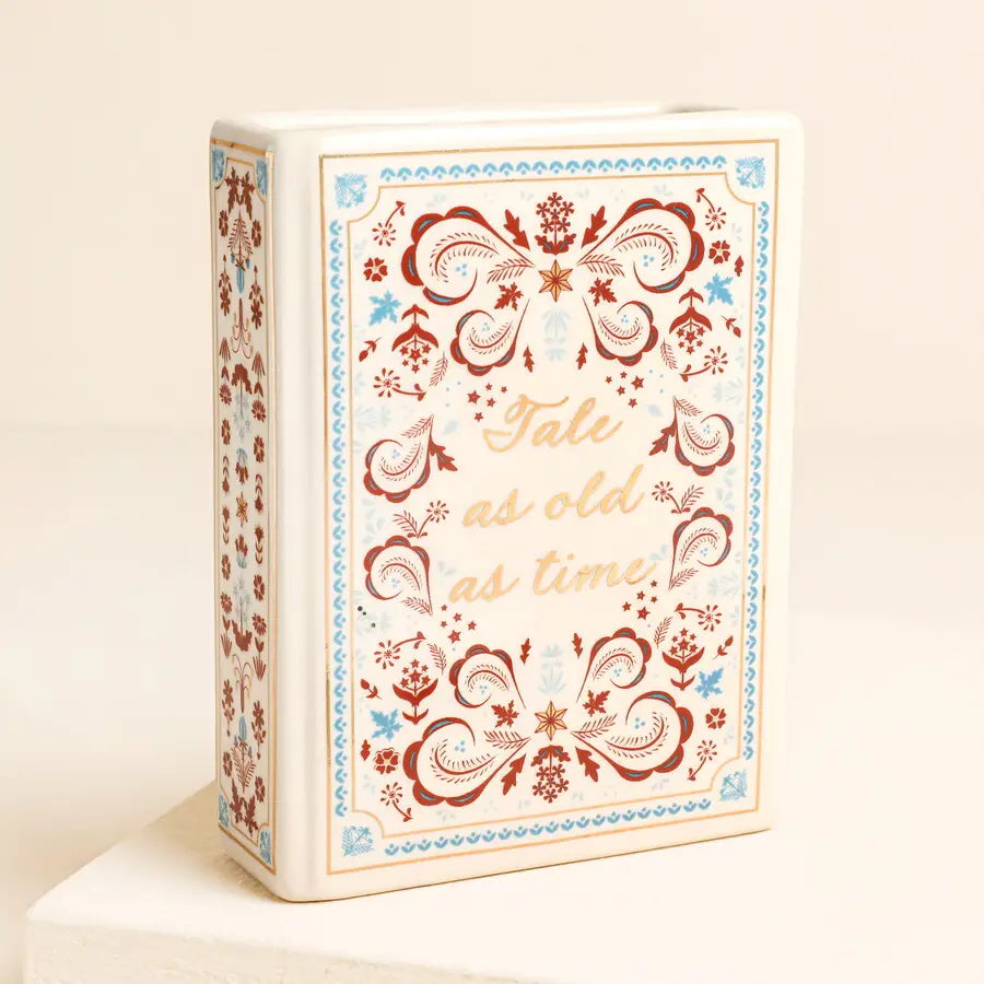 Tale As Old As Time Mini Ceramic Book Vase