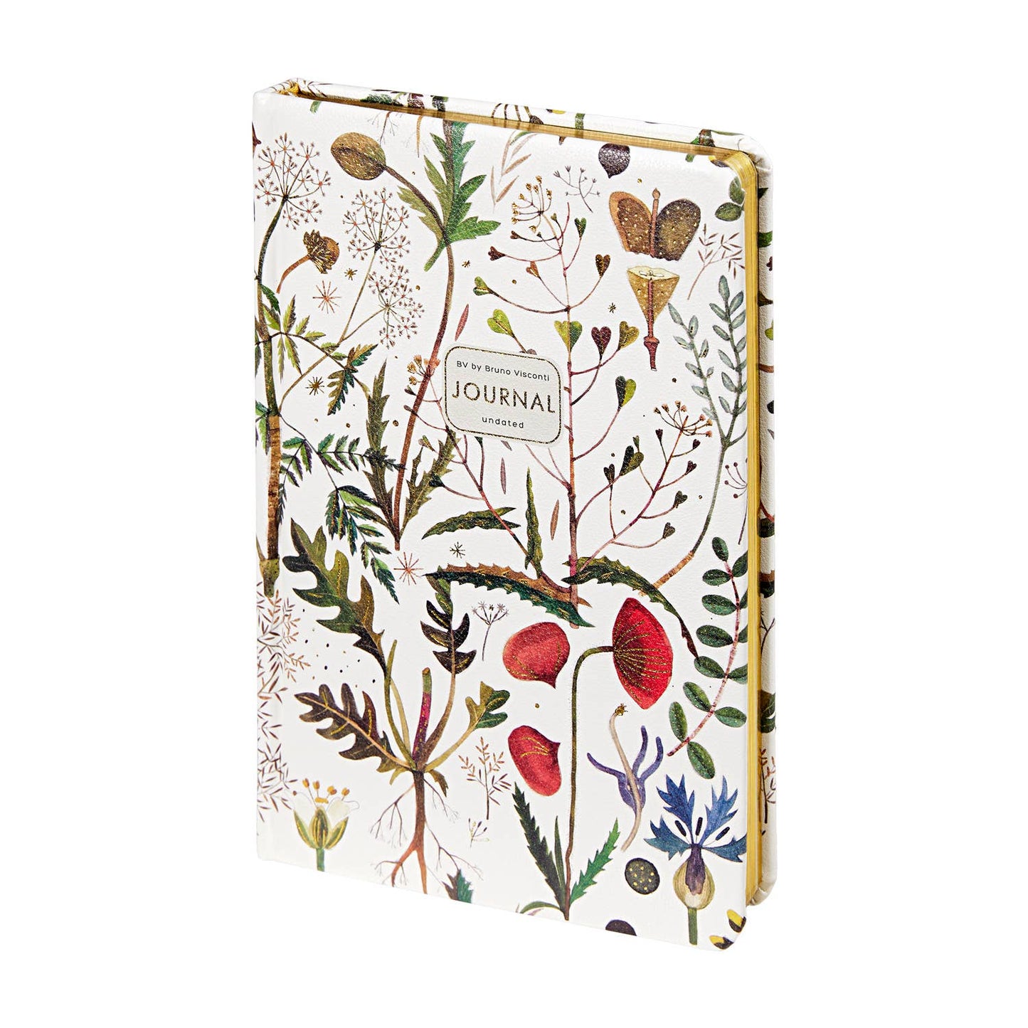 A5 Vegan Leather Hardcover Daily Planner | Greens and Flowers
