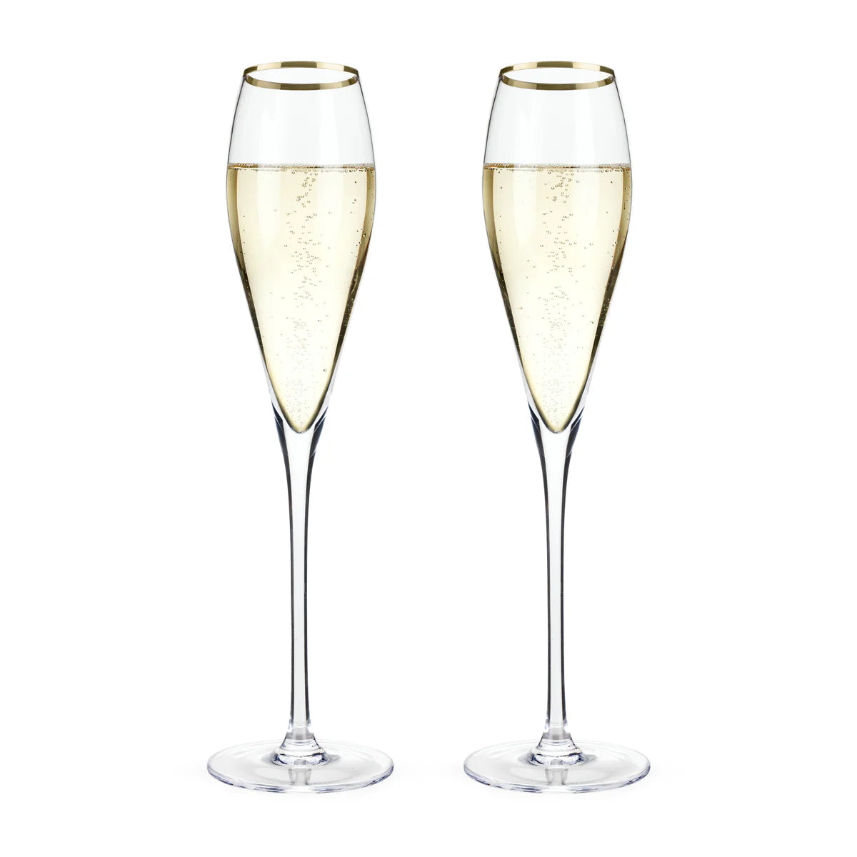 Gold Rimmed Champagne Flutes Set Of 2