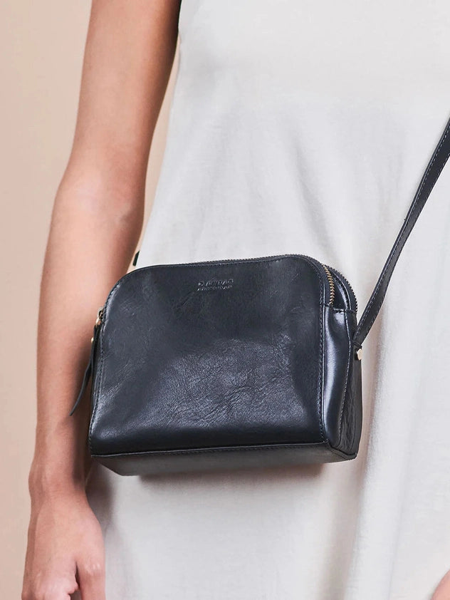 Emily | Leather Strap | Black / Stromboli Leather