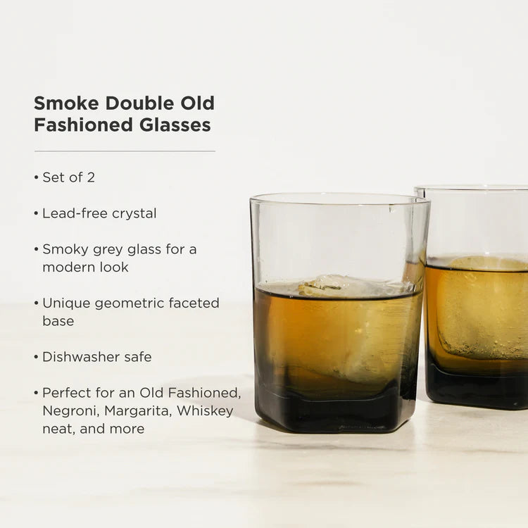 Smoke Double Old Fashioned Glasses