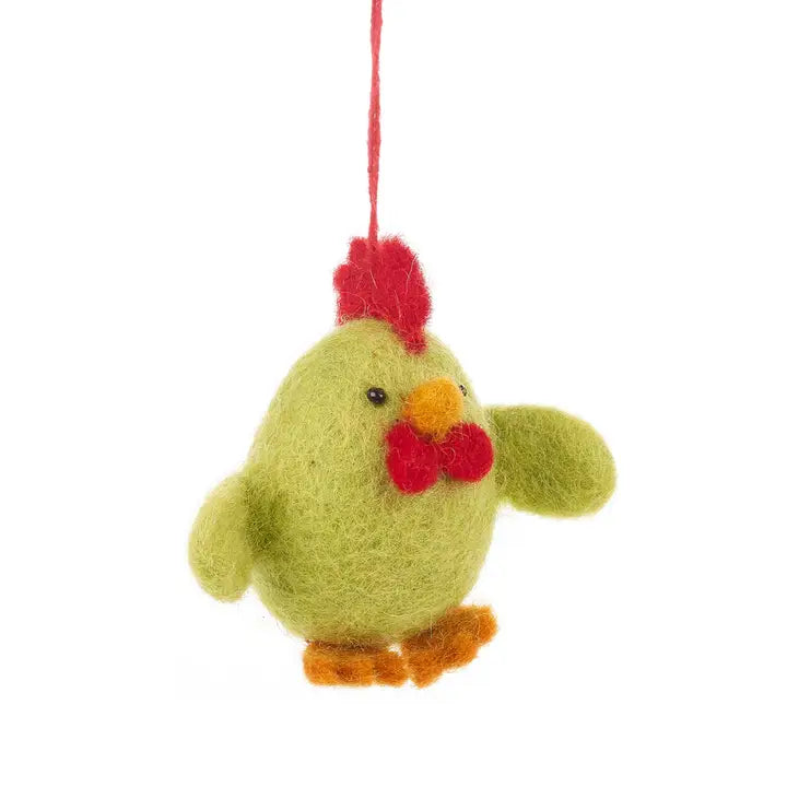 Handmade Felt Chattering Chicks Assorted Hanging Decorations