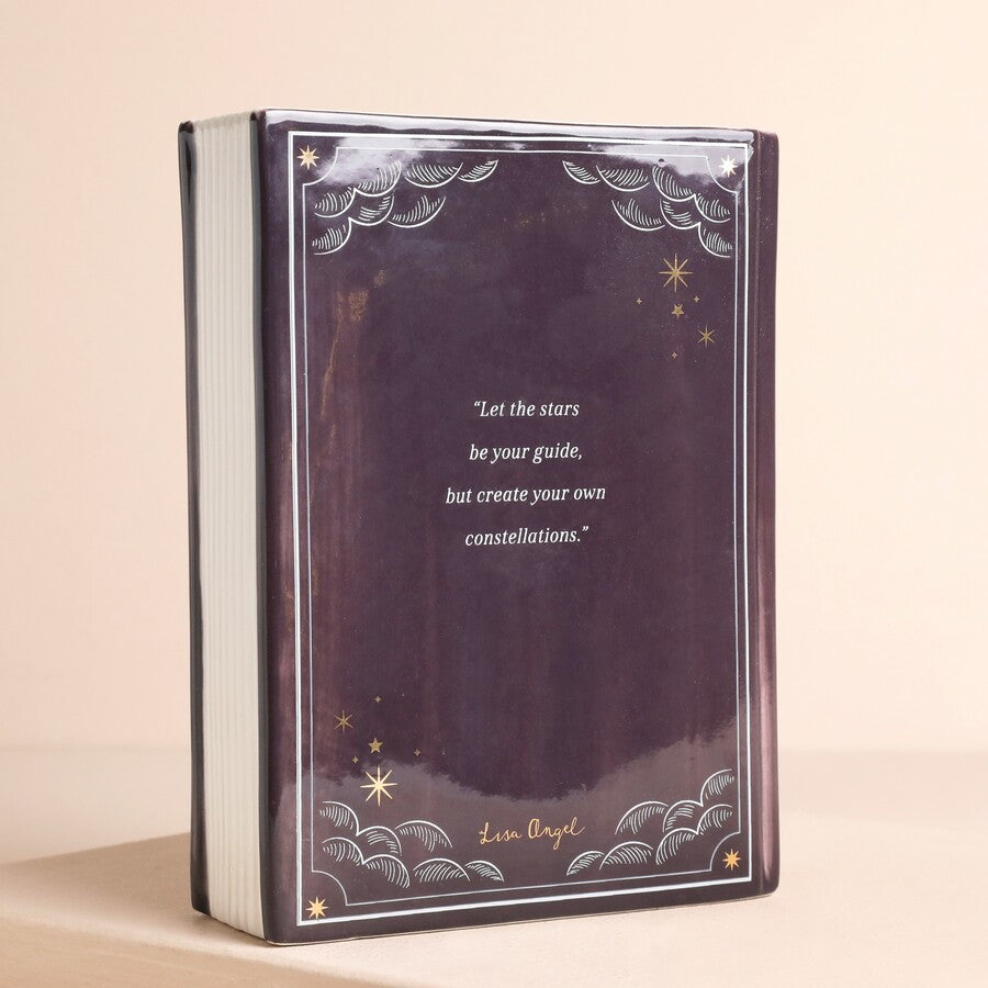 Ceramic Navy Celestial Book Vase