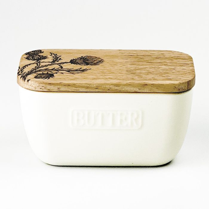 White Butter Dish | Thistle Trio