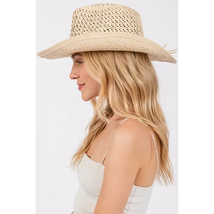 Straw Braid String Western Cowboy Hat