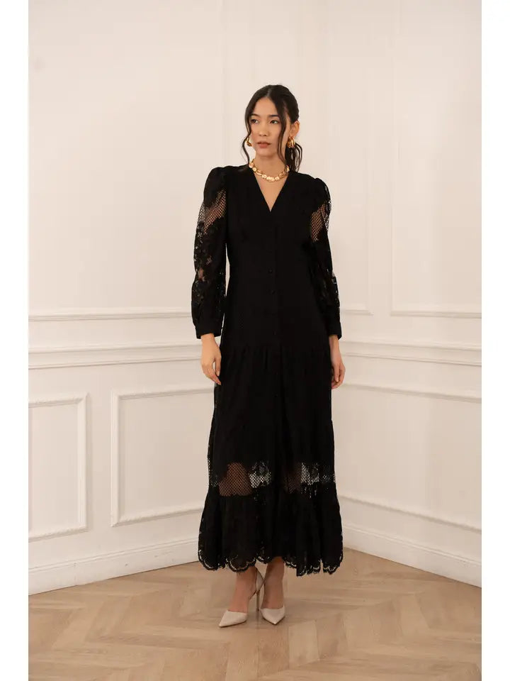 Avril Long Lace Dress