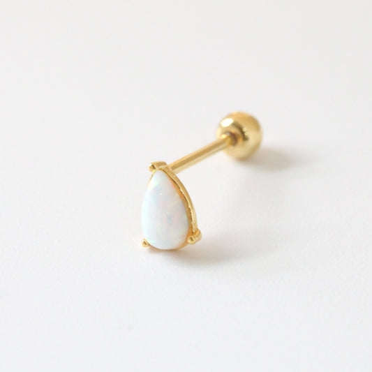 Tiny Ovum Screw Back Earring