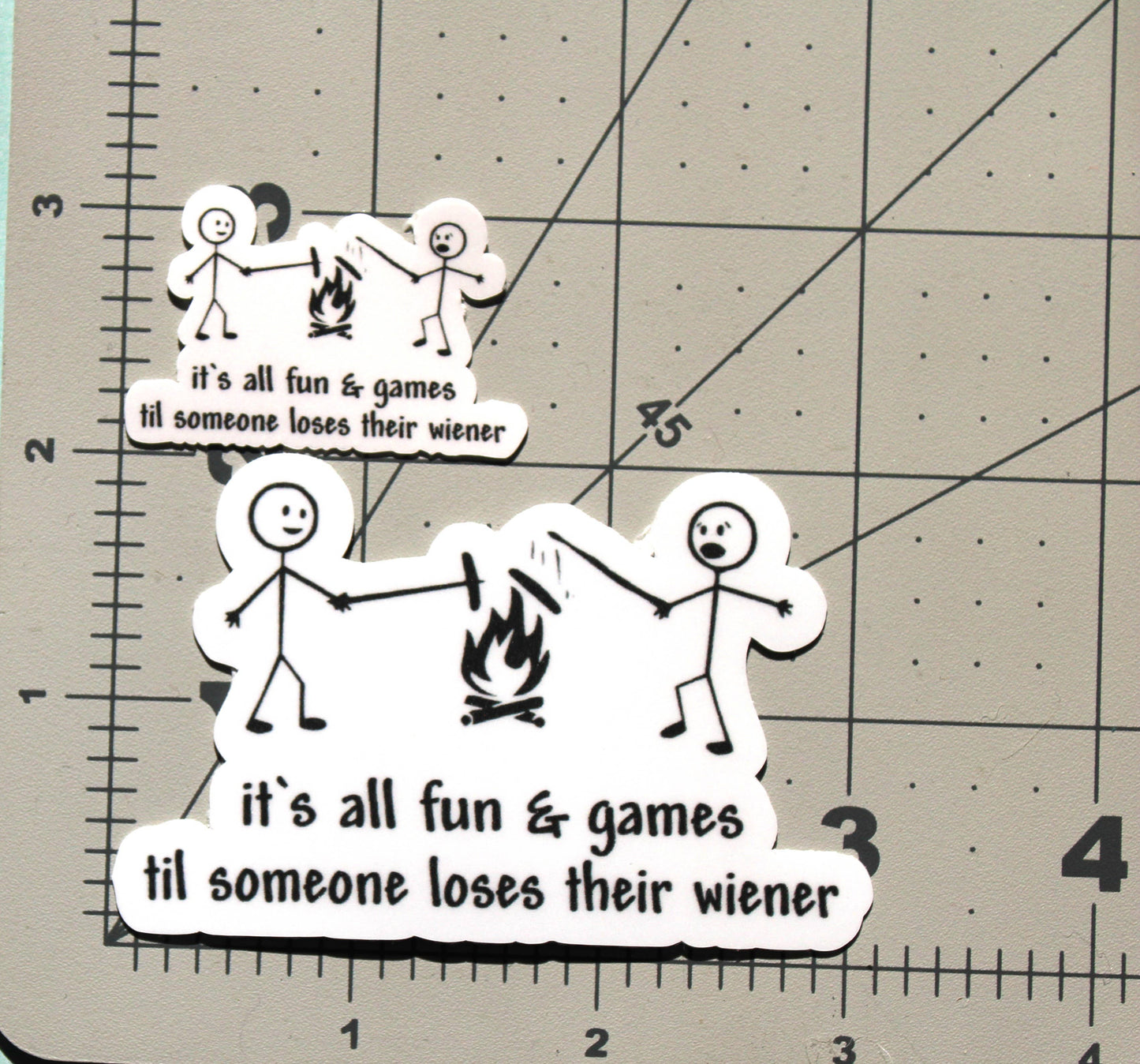 "It's All Fun and Games" - Funny Camping Sticker