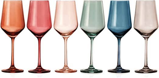 Luxury Crystal Wine Glass | Multicolour | 12 oz
