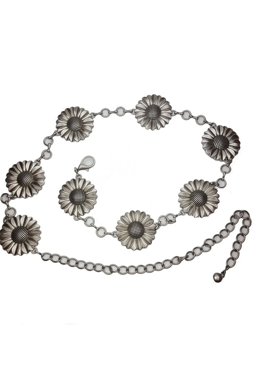 Sunflower Metal Chain Belt