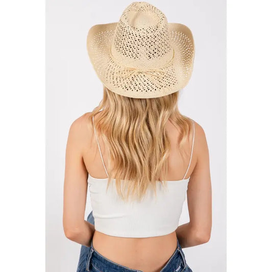 Straw Braid String Western Cowboy Hat