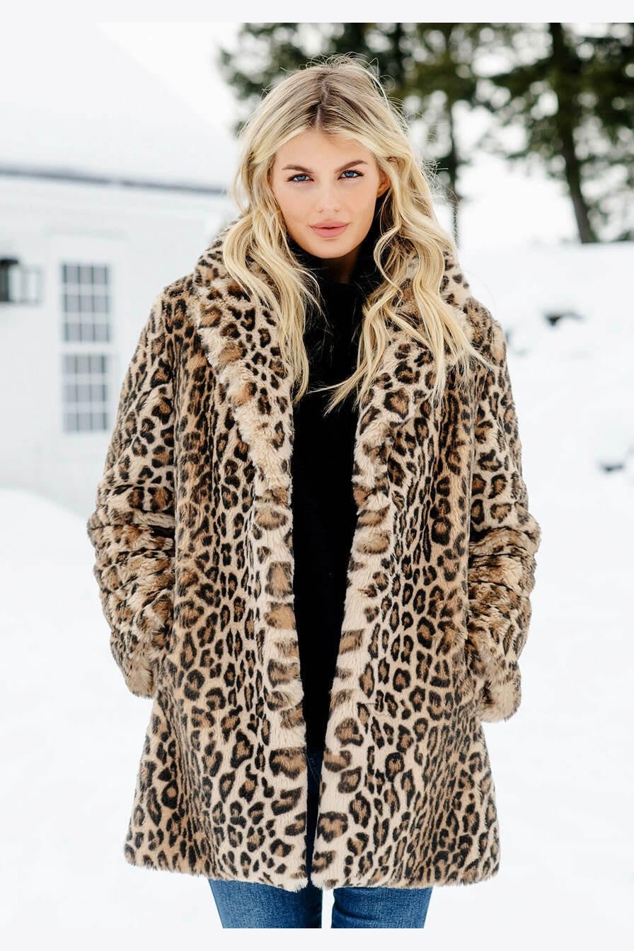 Leopard Faux Fur Le Mink Jacket