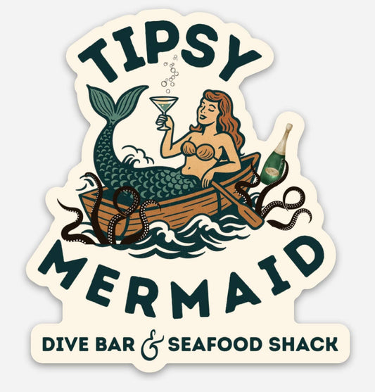 Tipsy Mermaid Sticker 