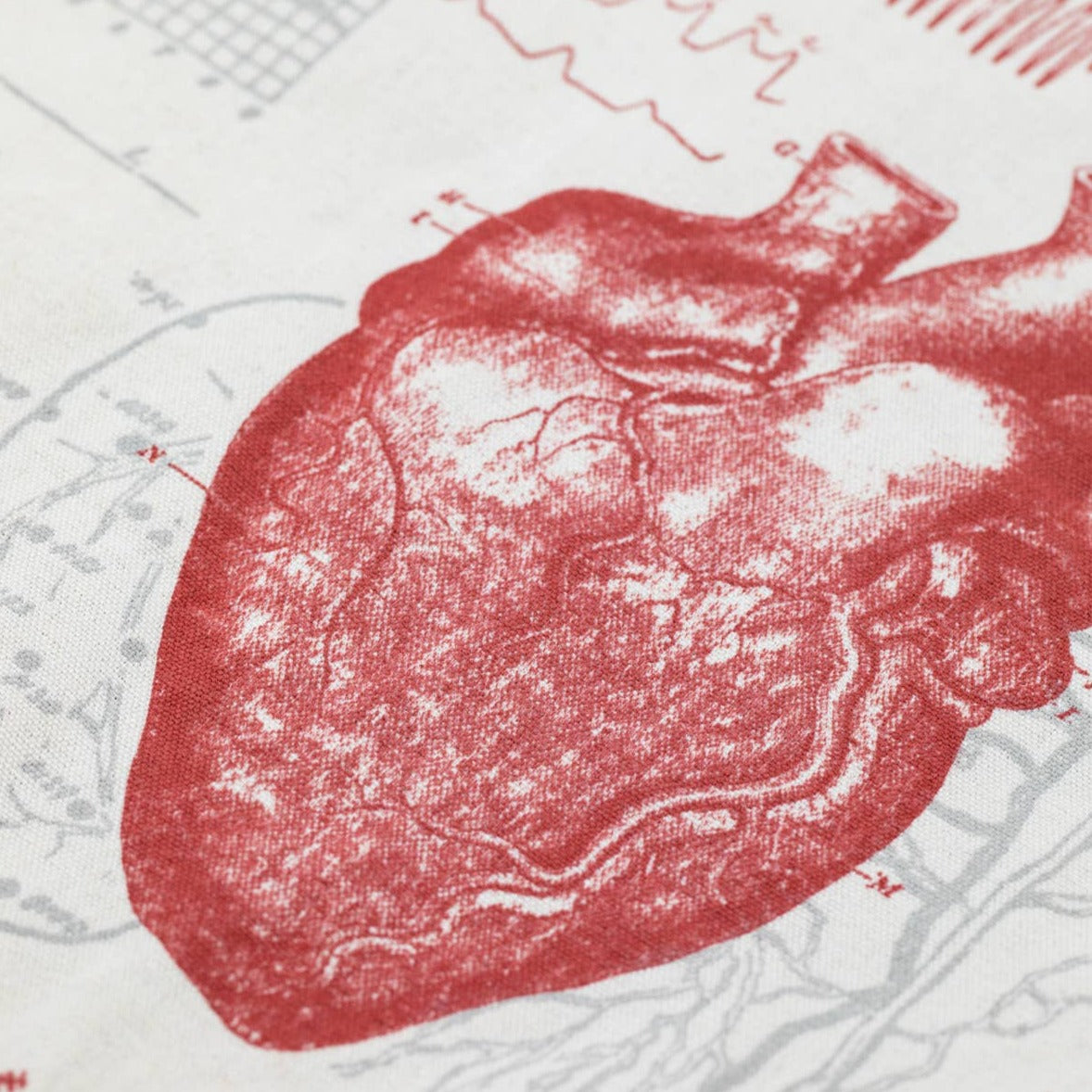 Anatomical Heart Canvas Shoulder Tote