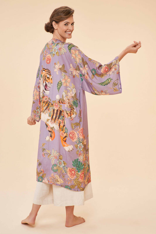 Prancing Tiger Kimono Gown