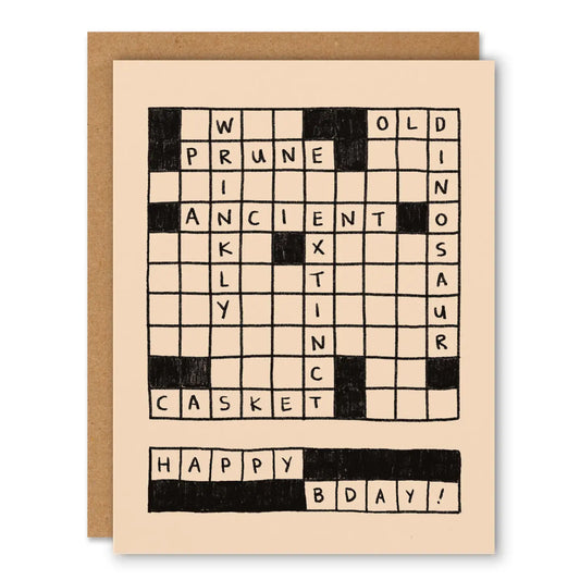 Crossword Birthday - Birthday Greeting Card