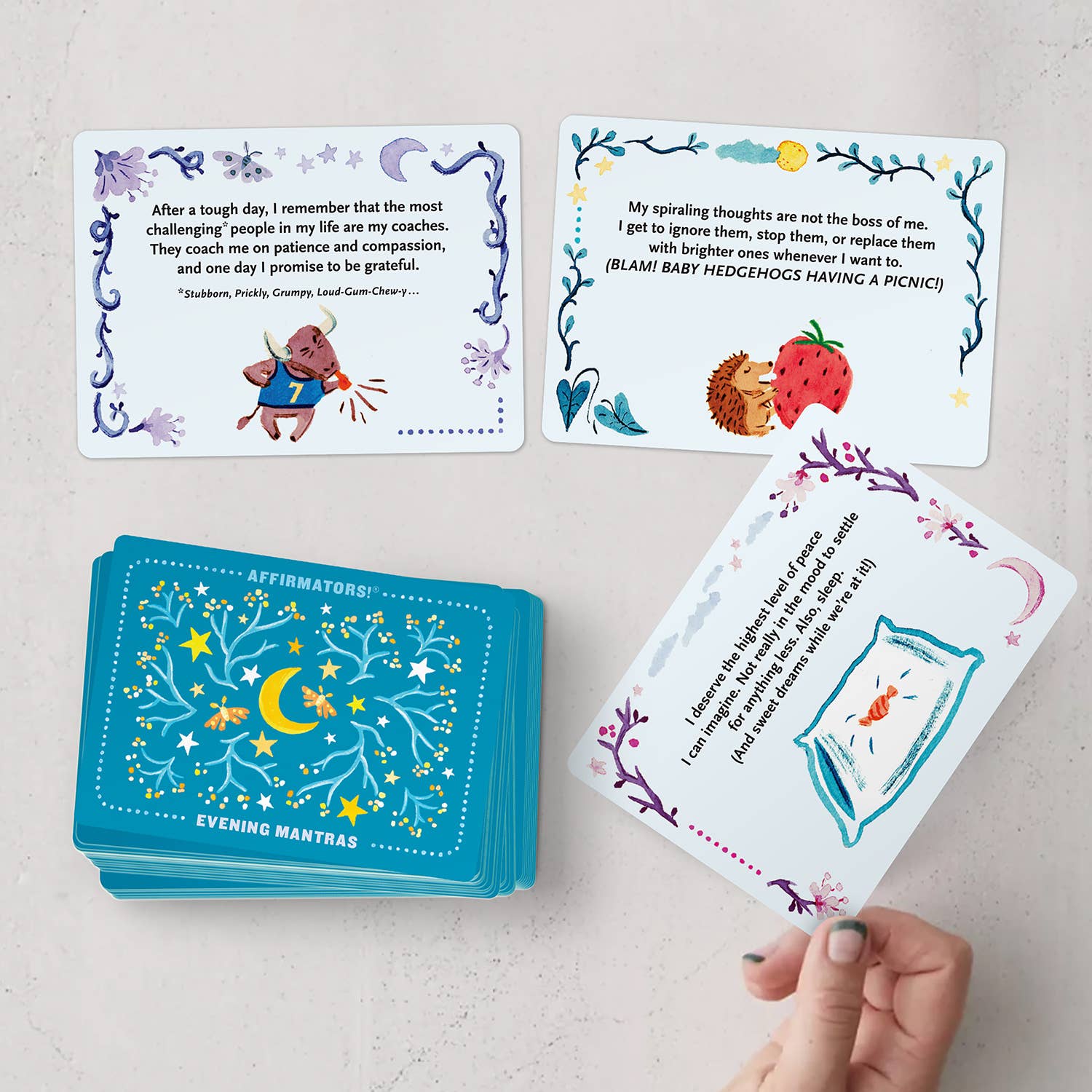 Affirmators!® Mantras Evening Nightly Affirmation Cards