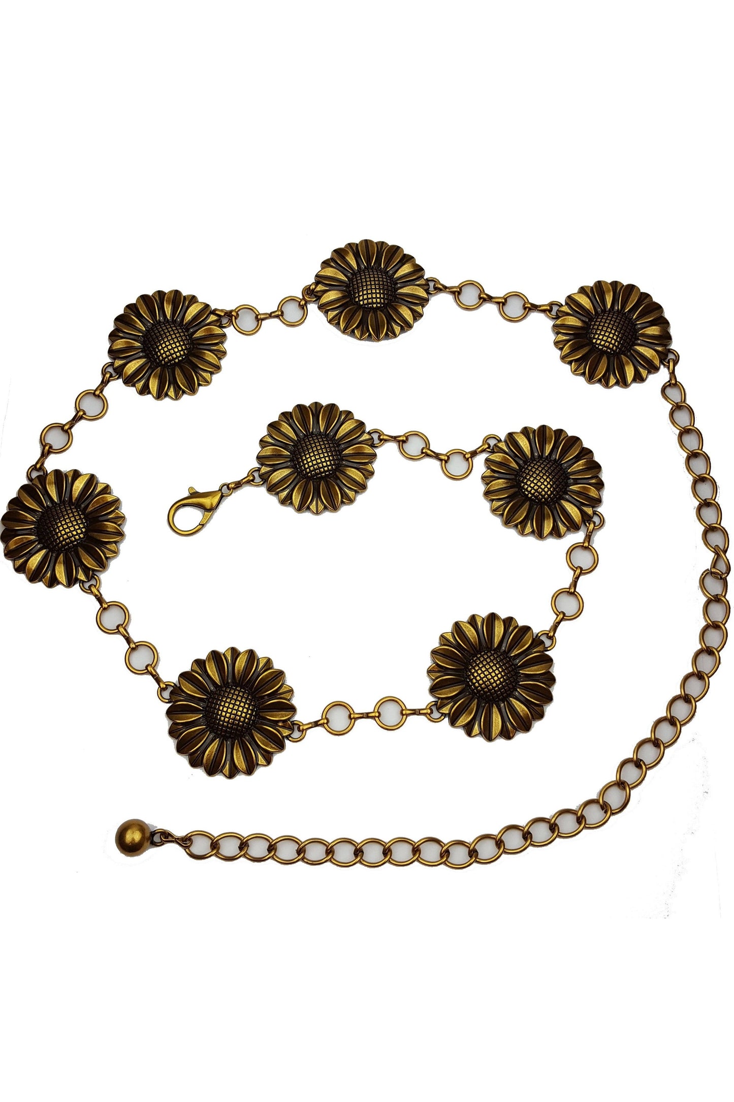 Sunflower Metal Chain Belt