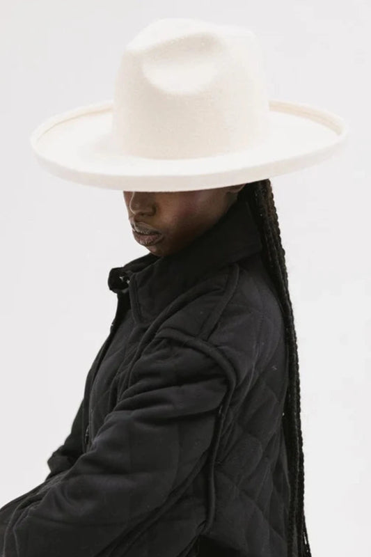 Maude Pencil Brim Hat | Off White