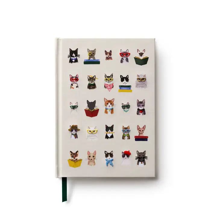 Studious Cats | Embroidered Journal