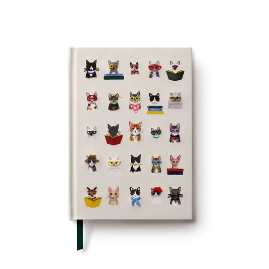 Studious Cats | Embroidered Journal